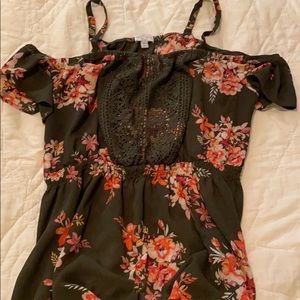Cold Shoulder Floral Top